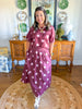 Burgundy & Blush Dot Set