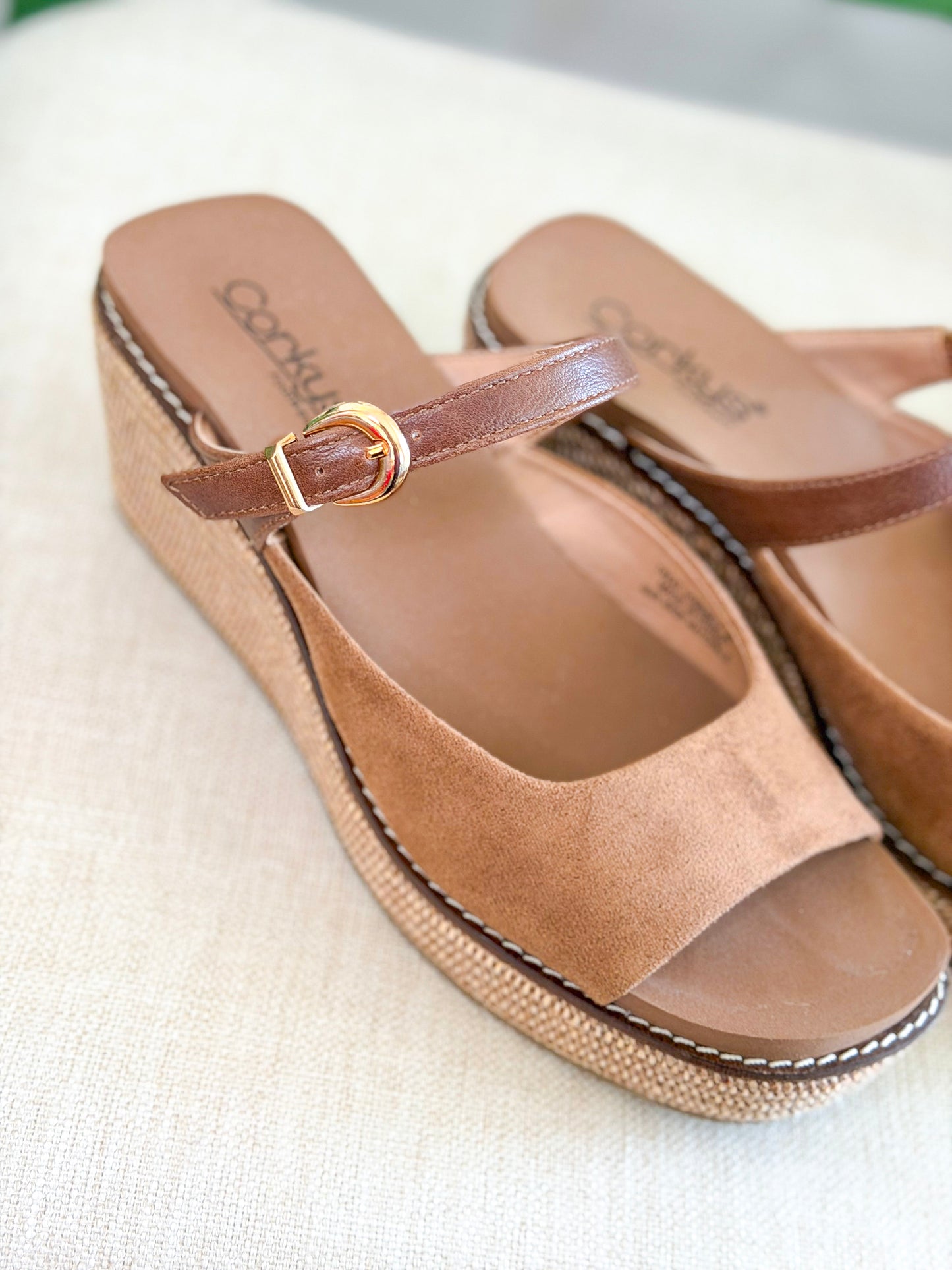 Corkys | Treat Yourself Wedge in Chestnut Combo