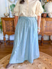 Karlie | Floral Stripe Tie Smock Waist Maxi Skirt