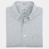 Gen Teal | Tattersall Cotton Sport Shirt in Navy