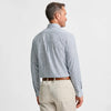 Gen Teal | Tattersall Cotton Sport Shirt in Navy
