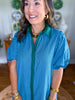 Emerald Harbor Stripe Midi Dress