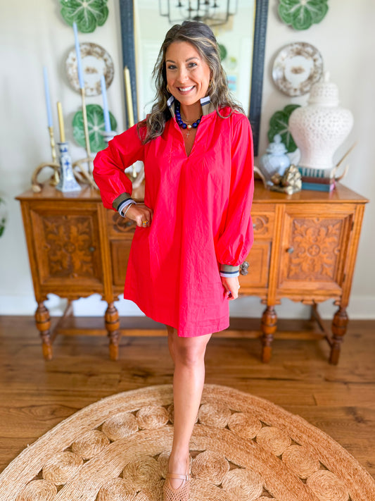 Caryn Lawn | Reese Dress in Red