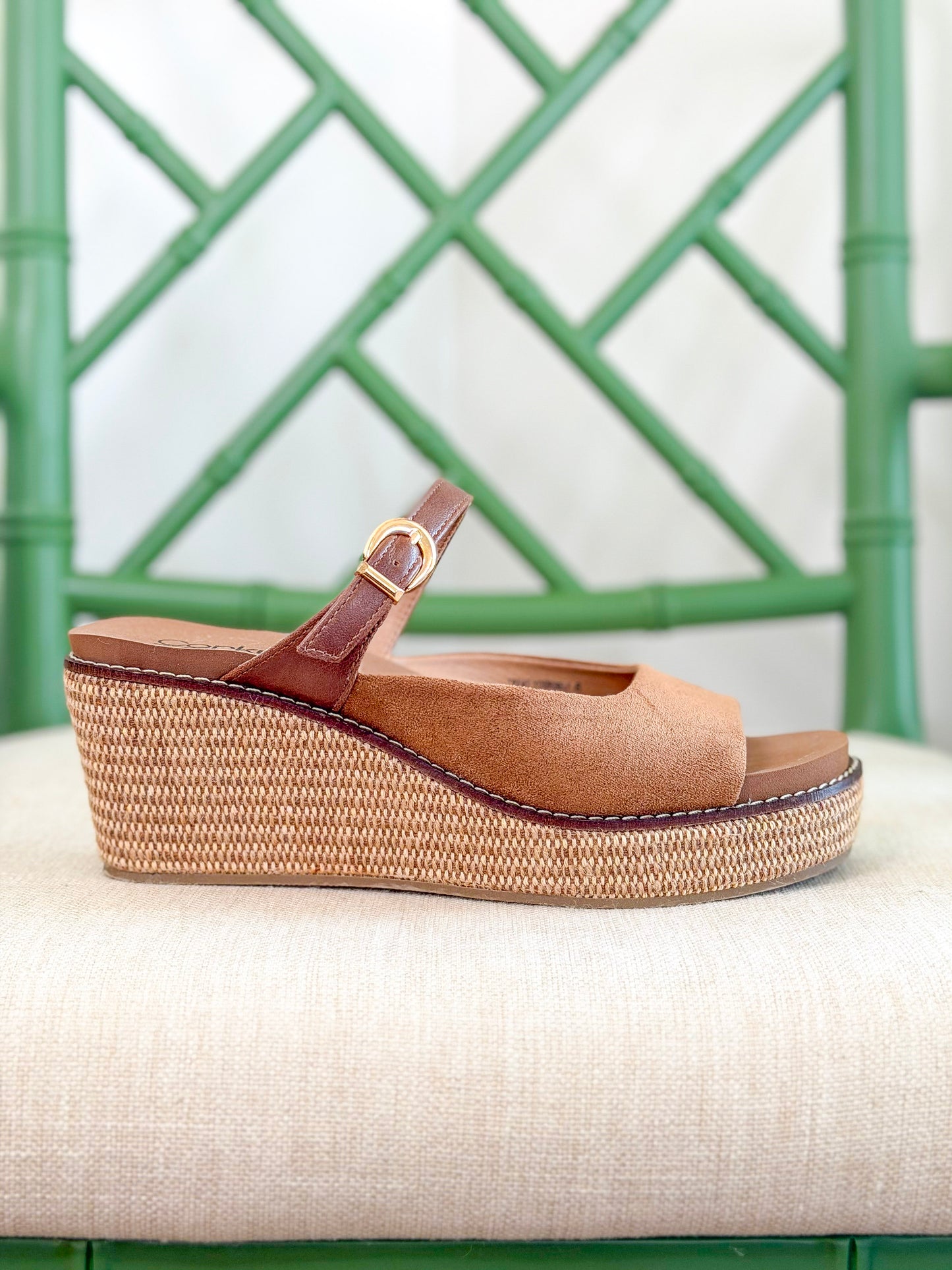 Corkys | Treat Yourself Wedge in Chestnut Combo