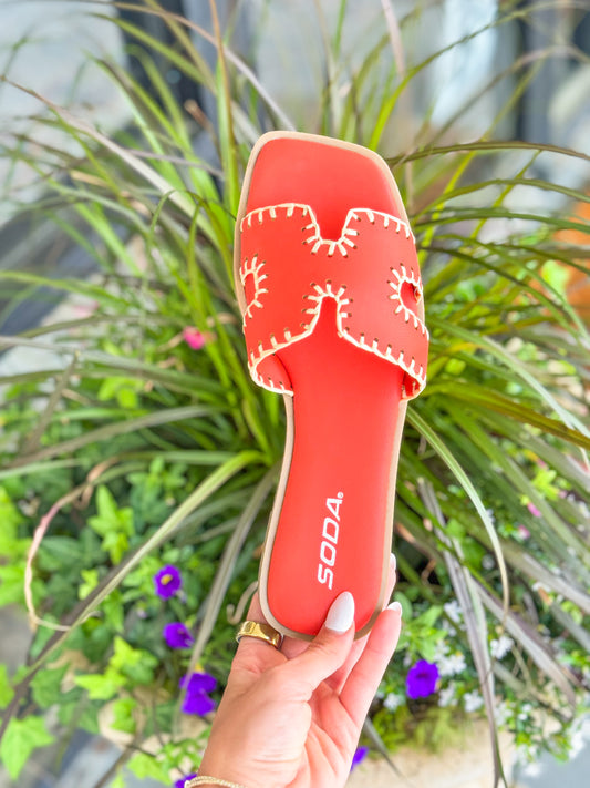 The Finley Sandals in Orange