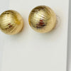Brushed Gold Stud Earrings