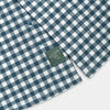 Gen Teal | Gingham Performance Sport Shirt in Navy