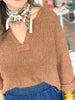 Espresso Knit Top in Deep Camel