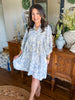 Blue Petal Mini Dress