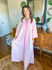The Caroline Stripe Dress in Pink