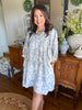 Blue Petal Mini Dress