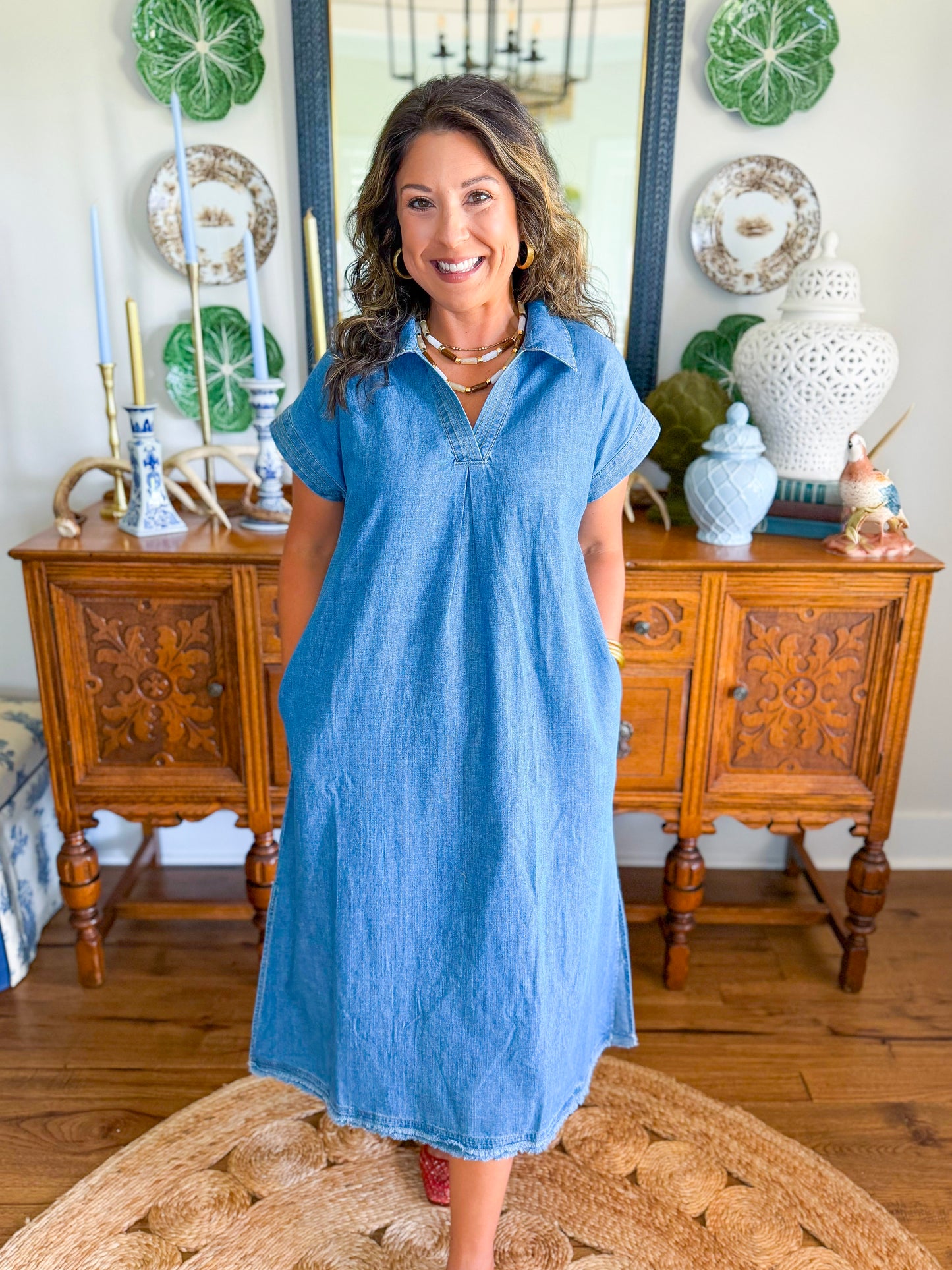 The Heritage Denim Midi Dress