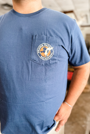 Prairie Oaks Shotshell Box Tee in Navy