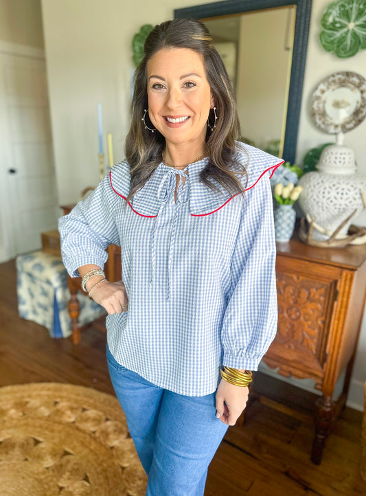 The Chic Collective Top in Blue