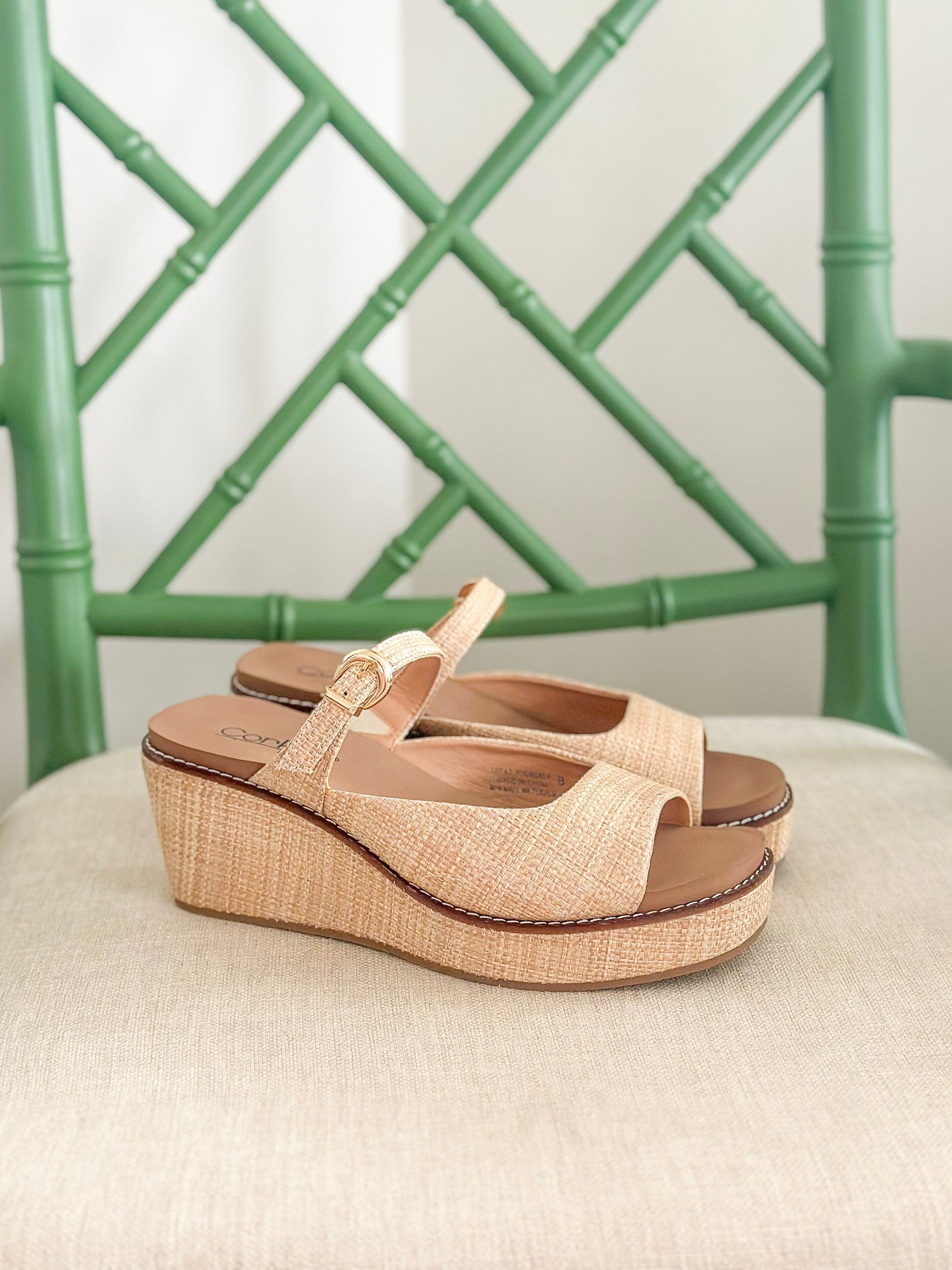 Corkys | Treat Yourself Wedge in Raffia