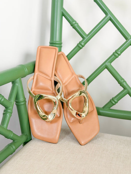 The Gold Coast Square Toe Thong Sandal