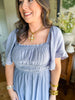 The Blue Hydrangea Midi Dress