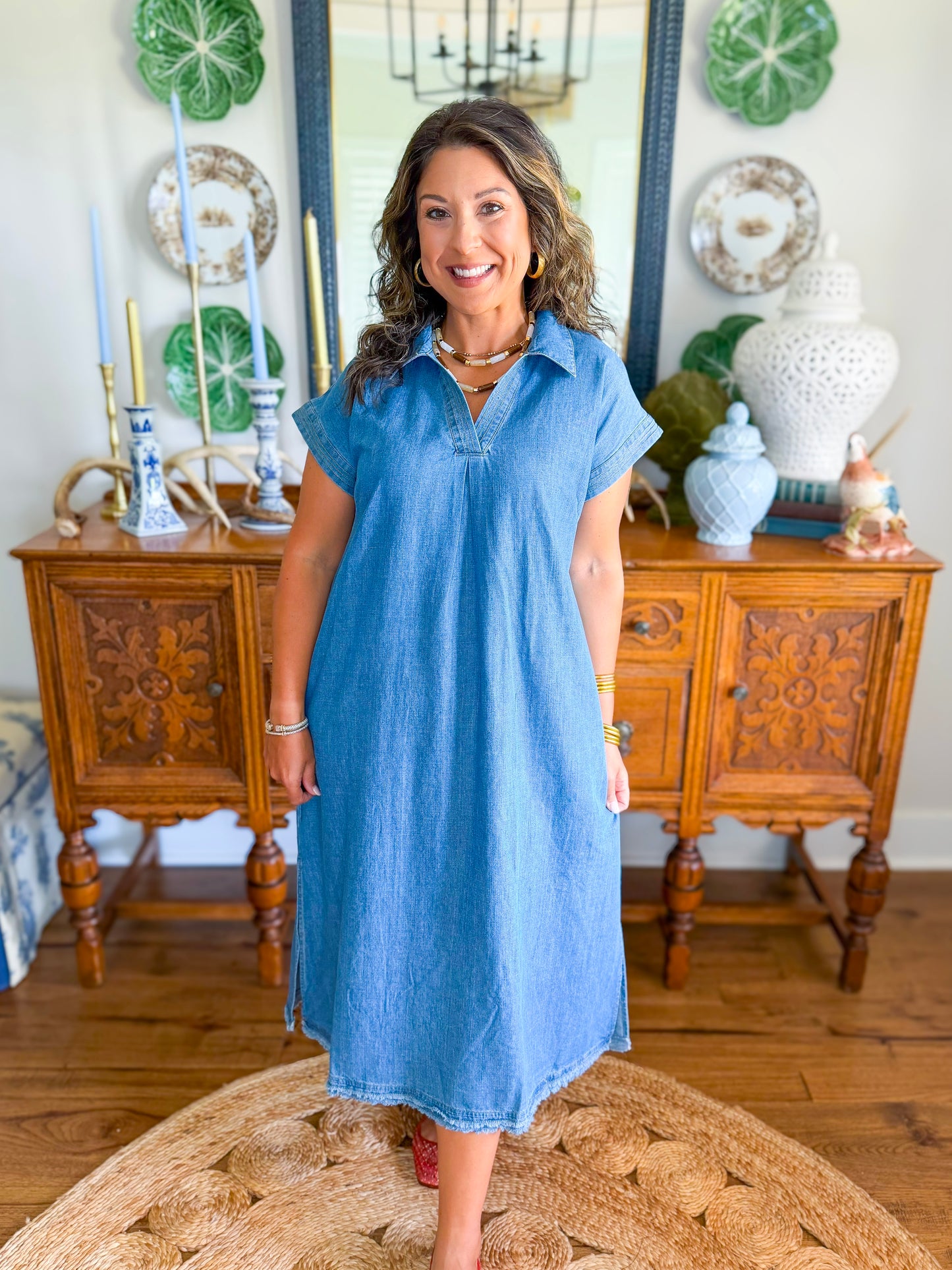 The Heritage Denim Midi Dress