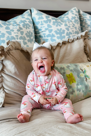 Baby Pink Santa Baby Pajama Onesie