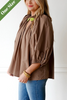 Caryn Lawn Camille Top Taupe and Neon