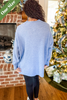 Mudpie Monica Crew Neck Sweater in Blue