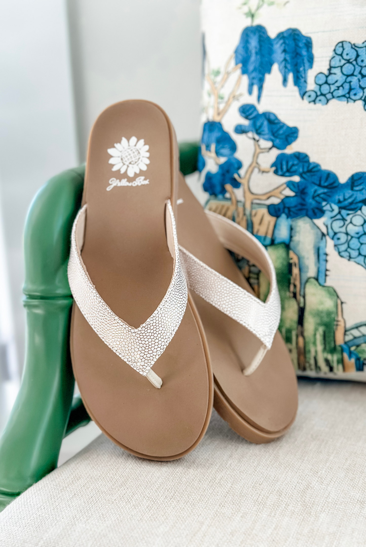 Yellowbox Fanzie Flip Flop Sandal in Ivory