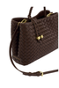Katie Loxton | Nova Hand Woven Top Handle Bag in Chocolate