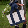 Casemate | Canvas Bow Tote Bag in Navy