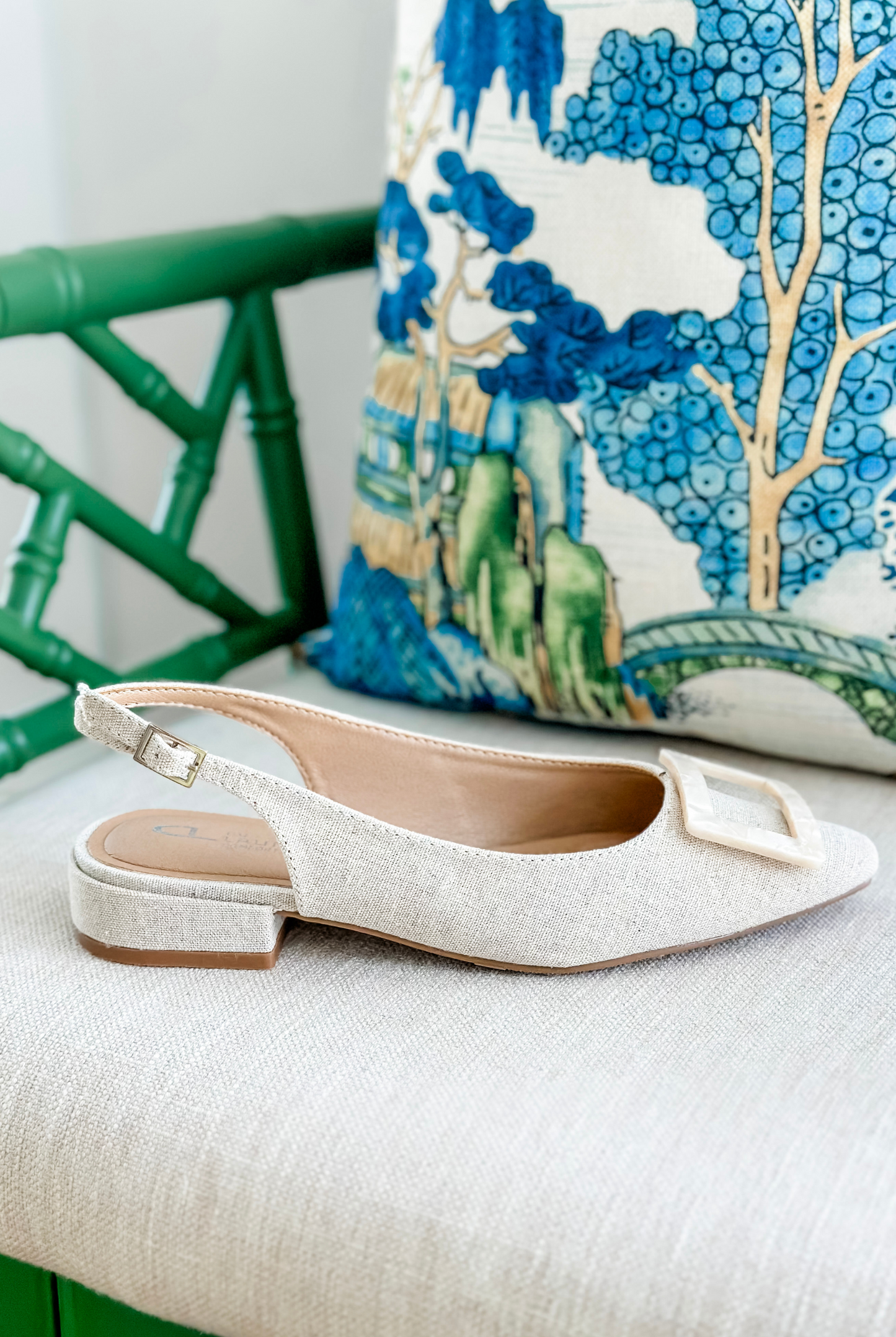 Sweetie Slingback Sandal in Linen