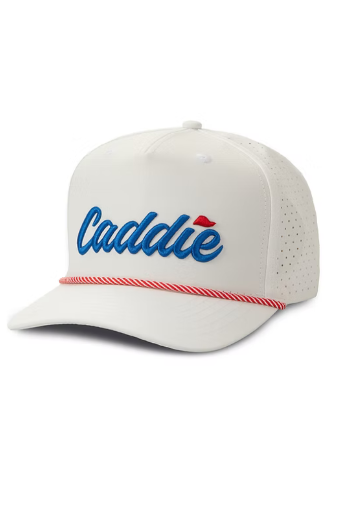Caddie | Rope Hat in White/Red/Blue