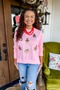 Gingerbread Men Sweatshirt in Pink