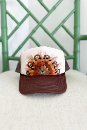 Coffee Feather Trucker Hat