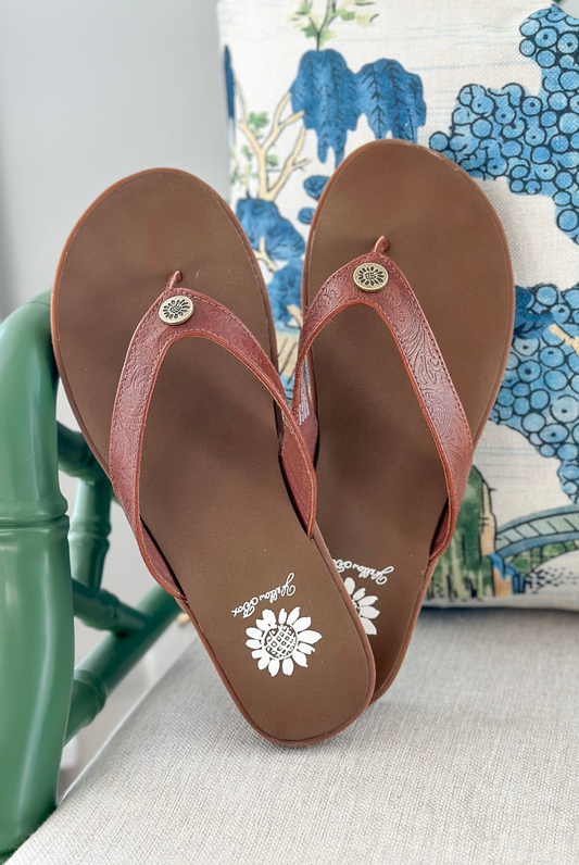 Yellowbox Finette Flip Flop Sandal in Tan