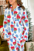 Poinsettia Flannel Long Sleeve Pajama Set