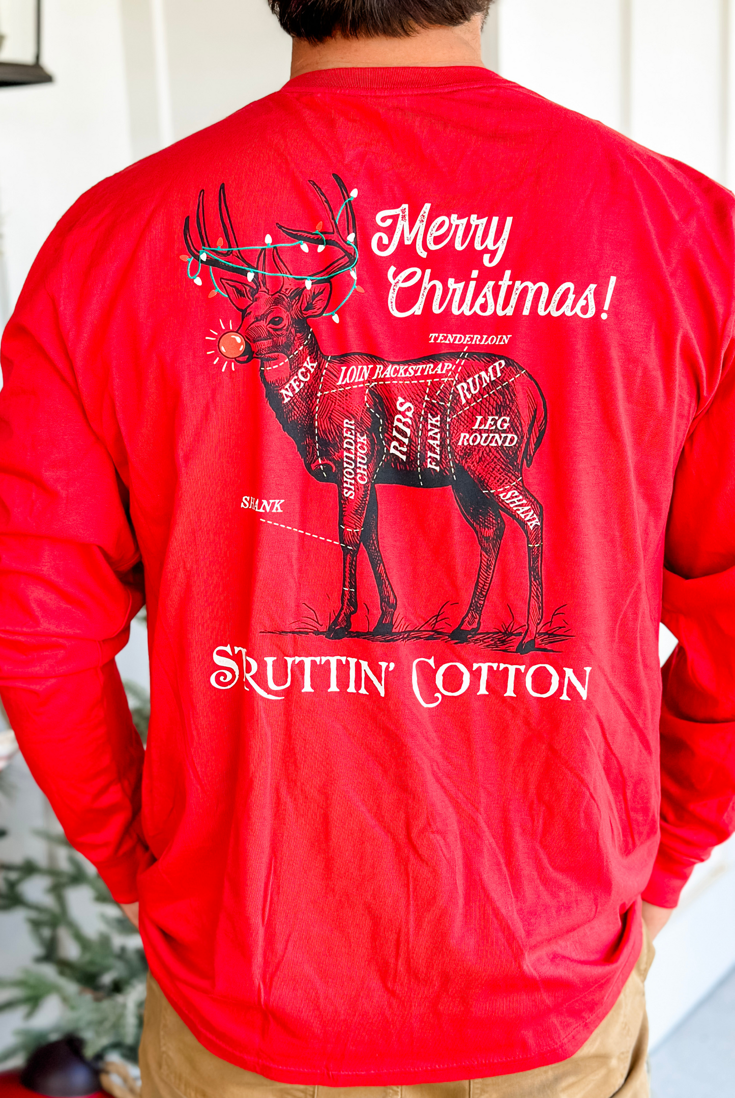 Struttin Cotton Butcher's Christmas Long Sleeve T-Shirt