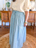 Karlie | Floral Stripe Tie Smock Waist Maxi Skirt