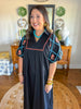Desert Bloom Maxi Dress in Black