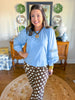 Laurel Lane Eyelet Top in Denim