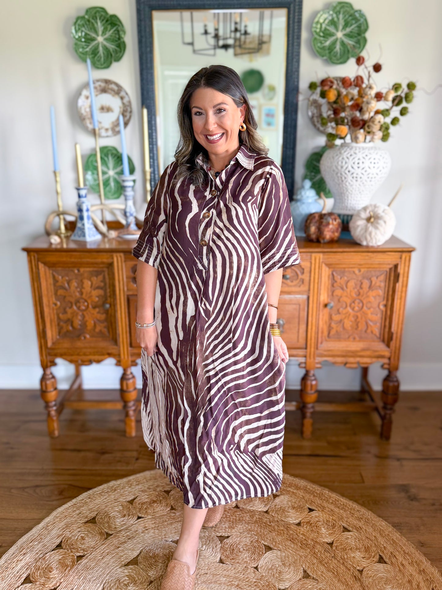 Zaria Zebra Maxi Dress