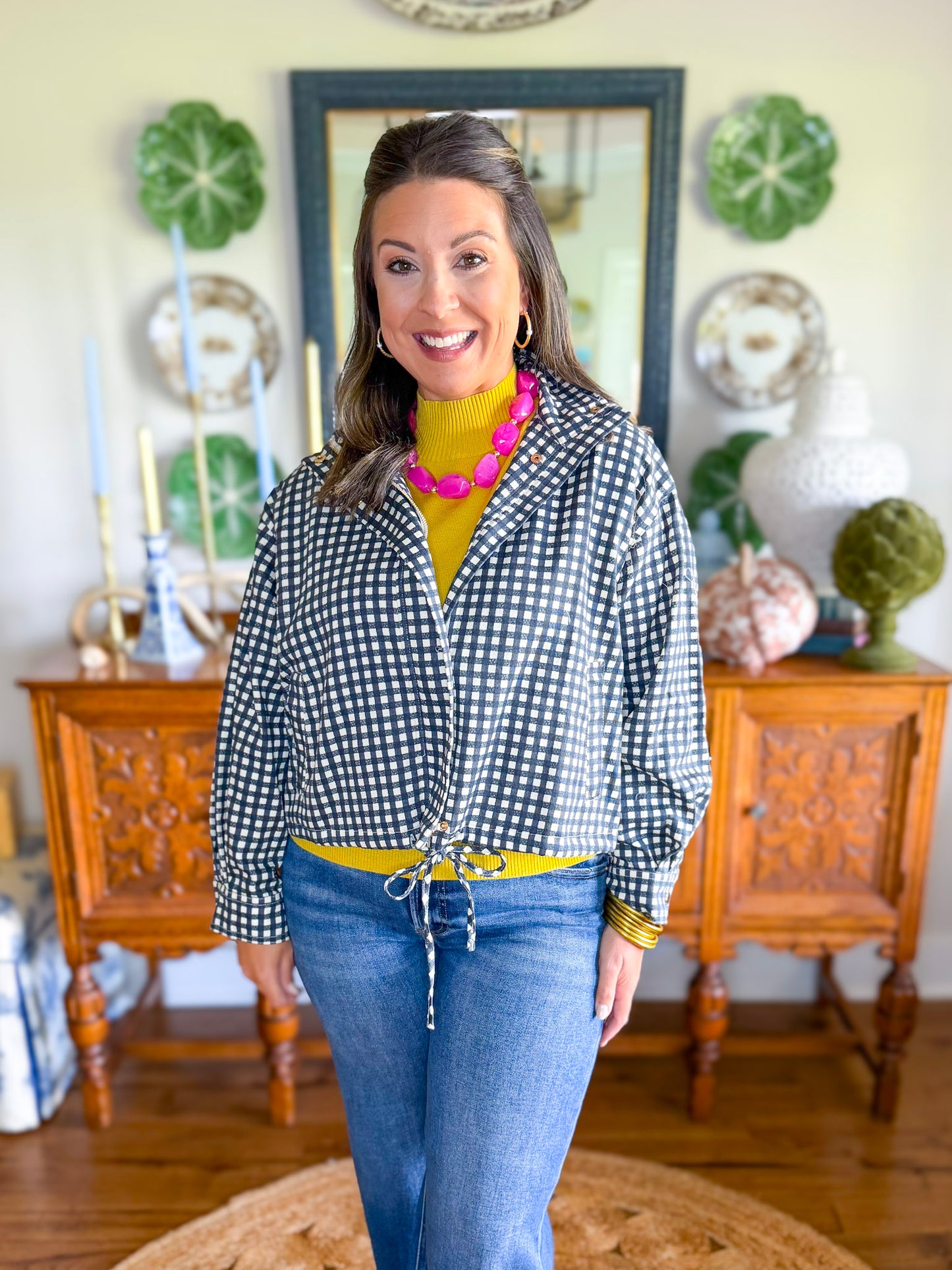 Bexley Navy Check Jacket