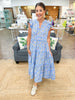 Mary Square Kari Dress | Pretty Petals Blue