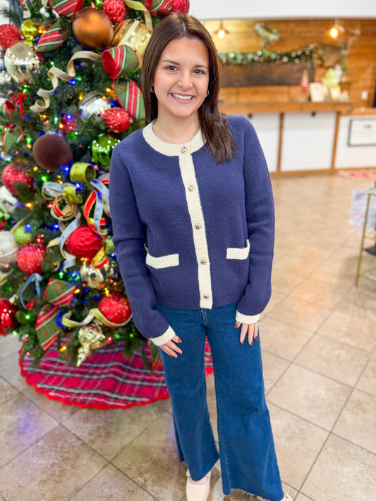 Winterfell Cardigan in Navy