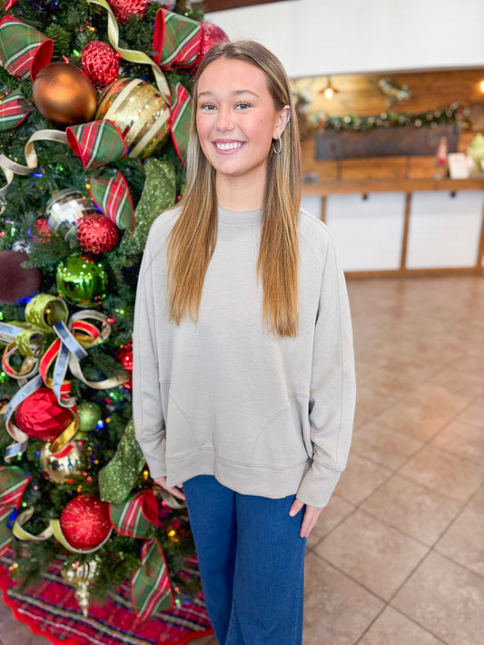 The Sloane Scuba Pullover in Ash Mocha