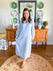 Victoria Dunn | Quinn Maxi Dress in Sky Mosaic