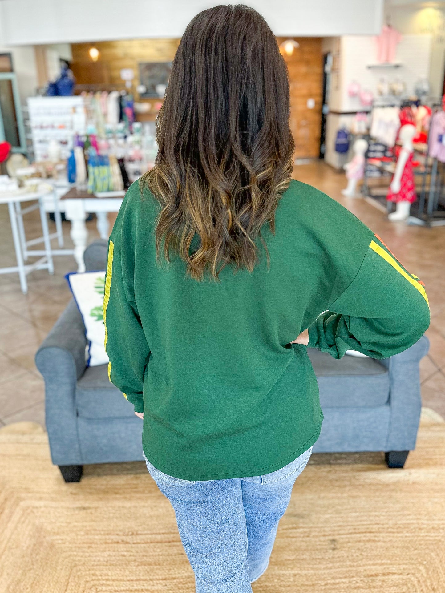 Neutral Seasons Pullover Top in Green