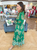 Sunday in Autumn Midi Dress in Green