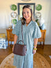 Cottage Gingham Midi Dress in Hunter Green