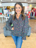Rosewood Blooms Top in Navy