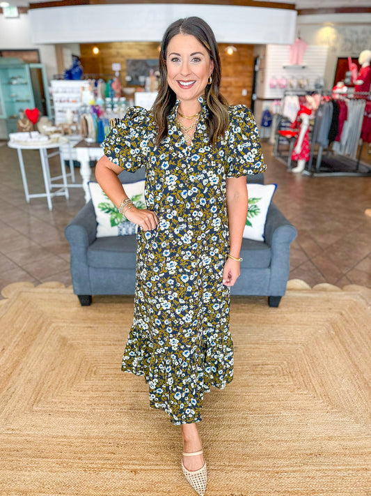 Twilight Garden Midi Dress