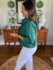 Emerald Ruffle Top